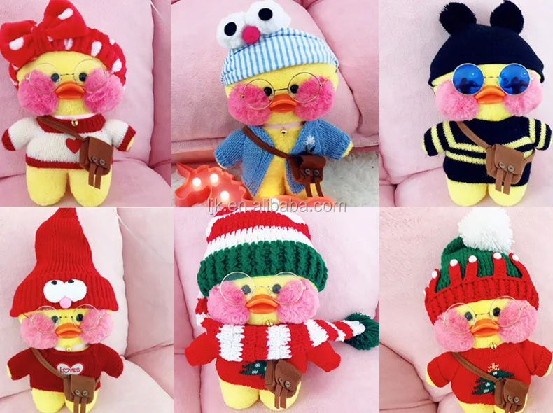 2020 hot sale cute lalafanfan cafe mimi duck plush toy stuffed