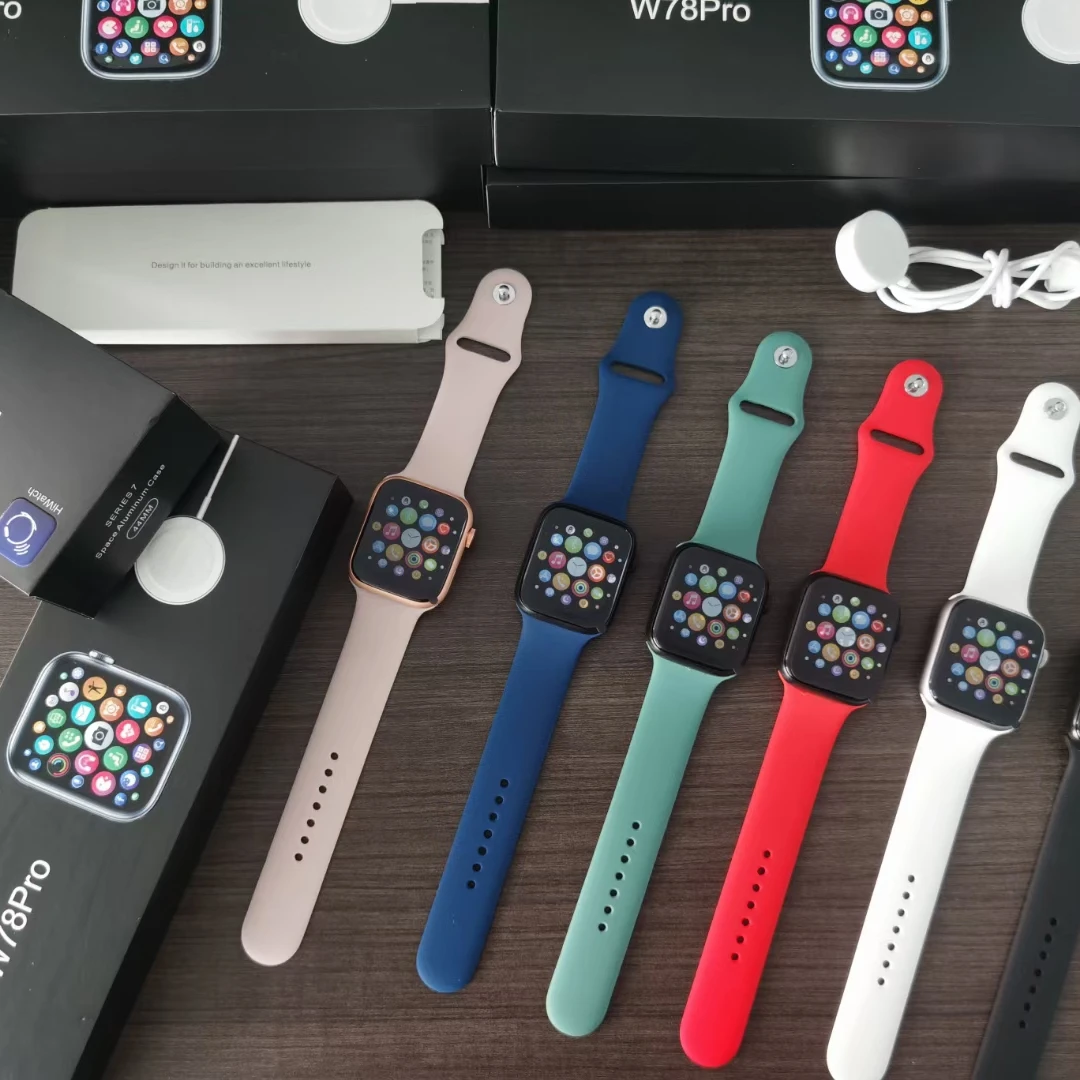 W78 Pro Smart Watch 1.75 inch Full Touch Screen Wireless Charger Waterproof Heart Rate Fitness Tracker Series 7 Reloj SmartWatch
W78 Pro Smart Watch 1.75 inch Full Touch Screen Wireless Charger Waterproof Heart Rate Fitness Tracker Series 7 Reloj SmartWatch