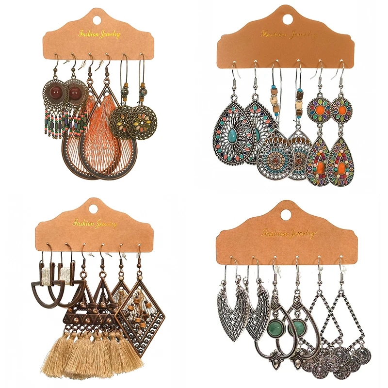 Retro ethnic style palace handmade tassel geometric water drop diamond color female Dangle earrings, As photos
Retro ethnic style palace handmade tassel geometric water drop diamond color female Dangle earrings, As photos