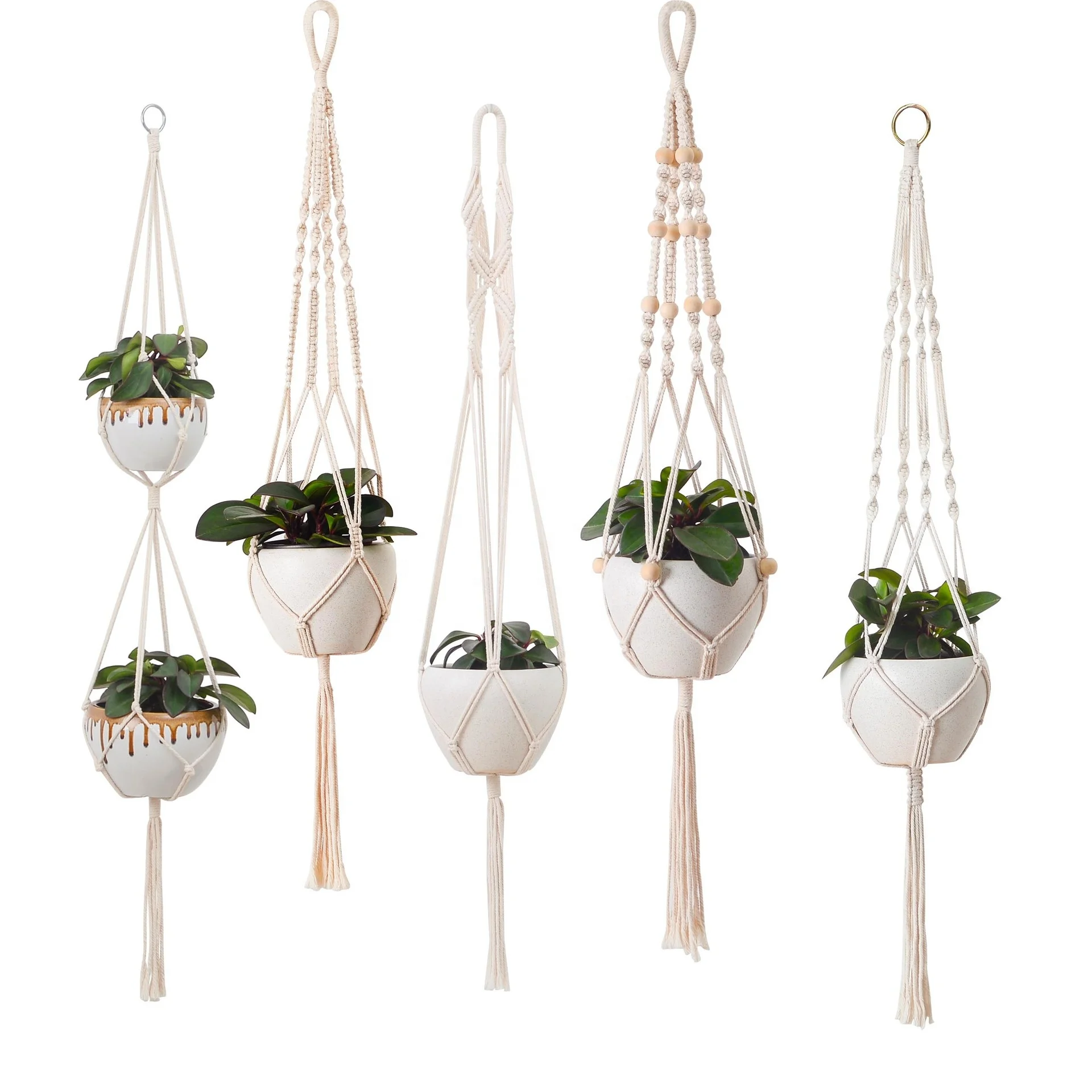 Knotted Macrame Plant Hanger Vintage Cotton Linen Flowerpot Basket Lifting Rope Hanging Basket Pot Holder Garden Tools
Knotted Macrame Plant Hanger Vintage Cotton Linen Flowerpot Basket Lifting Rope Hanging Basket Pot Holder Garden Tools
