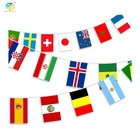 custom 100m world cup string flags banner made in china