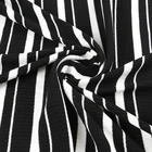 New design T/R/SP yarn dyed coarse textile material white black stripe fabric