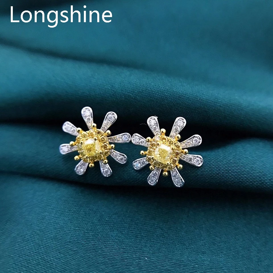 Charming Yellow Diamond Luxury Design Bloom Flower Earring For Women Delicate Design 18k Gold Earring, White
Charming Yellow Diamond Luxury Design Bloom Flower Earring For Women Delicate Design 18k Gold Earring, White