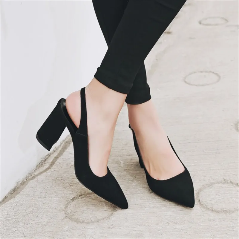 Meotina Women Shoes Kid Suede High Heels Pointed Toe Slingbacks Thick High Heel Pumps Autumn Lady Party Heels Green Beige 34-42
Meotina Women Shoes Kid Suede High Heels Pointed Toe Slingbacks Thick High Heel Pumps Autumn Lady Party Heels Green Beige 34-42