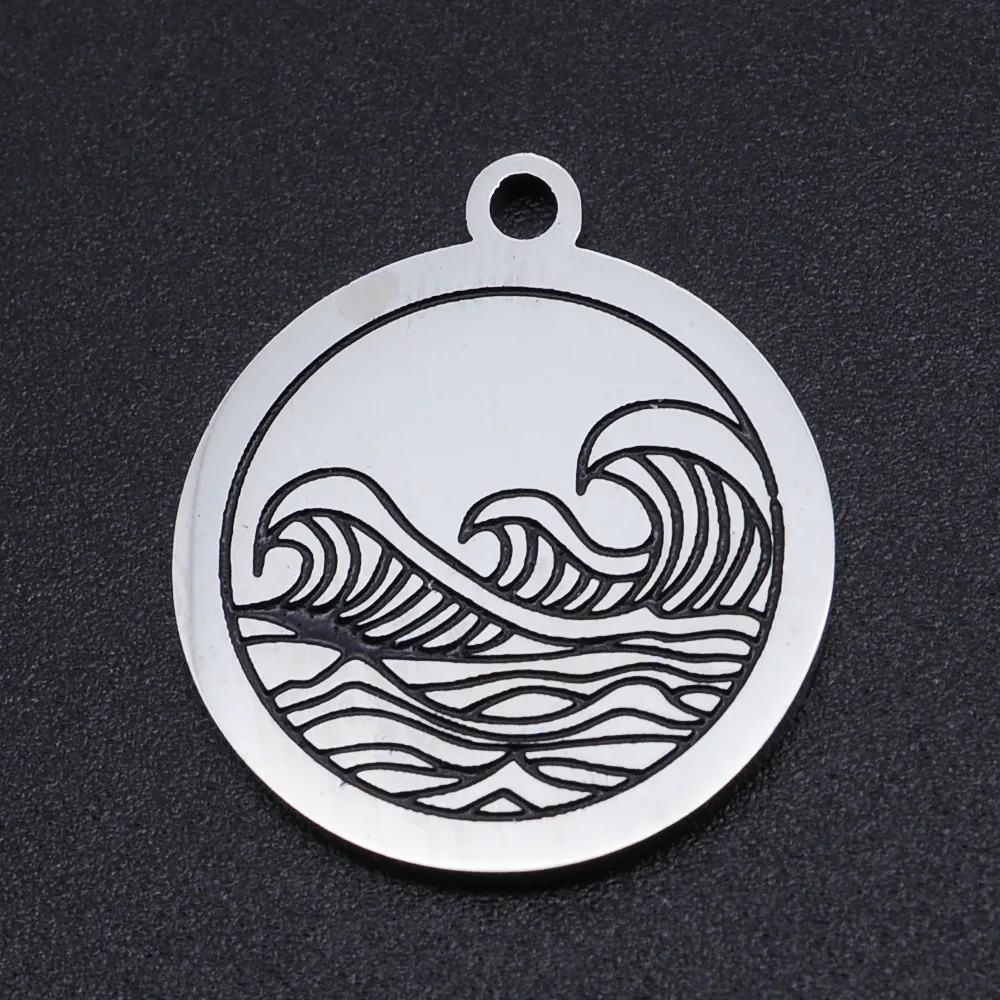 Minimalist Style Stainless Steel Wave Small Pendant Round Pendant Jewelry Making 5pas/bag
Minimalist Style Stainless Steel Wave Small Pendant Round Pendant Jewelry Making 5pas/bag