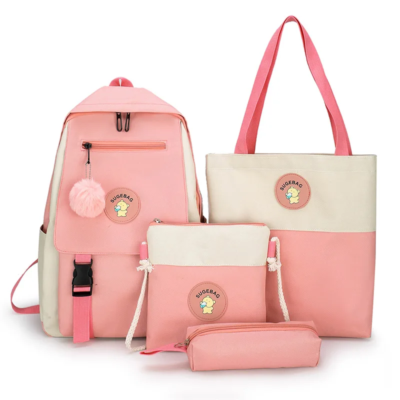 2021 wholesale 4 pcs set middle school backpack bags for girls and boys, Many colors
2021 wholesale 4 pcs set middle school backpack bags for girls and boys, Many colors