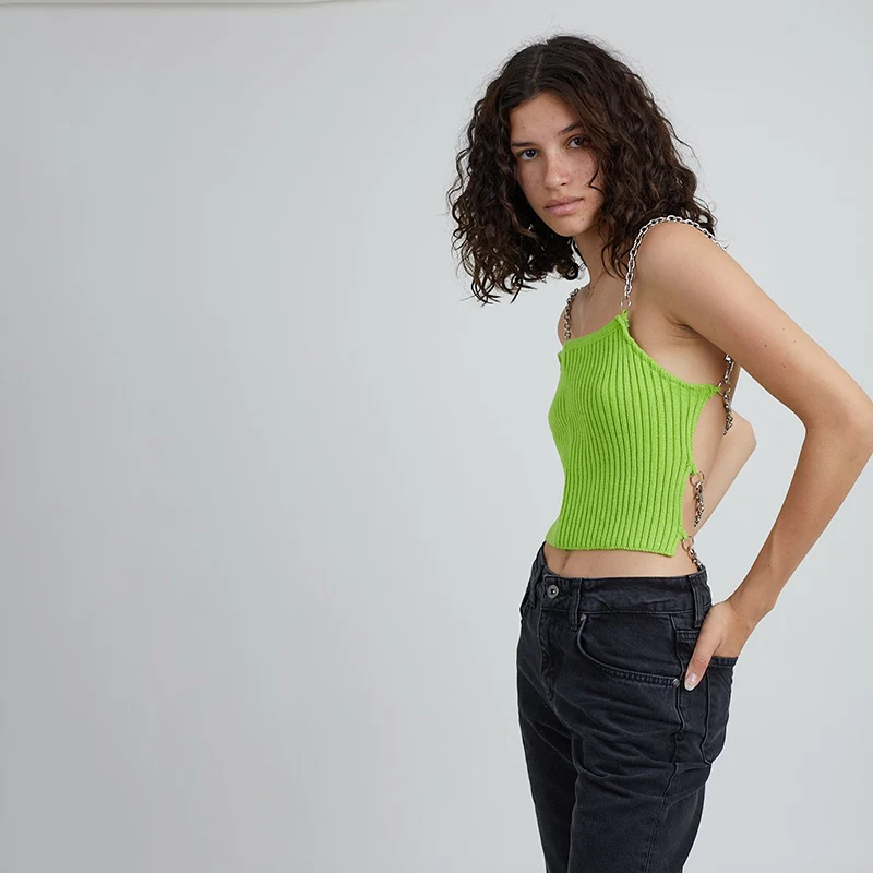 new arrival cami sweater sexy chain backless crop sweater women knit sweaters, Solid
new arrival cami sweater sexy chain backless crop sweater women knit sweaters, Solid