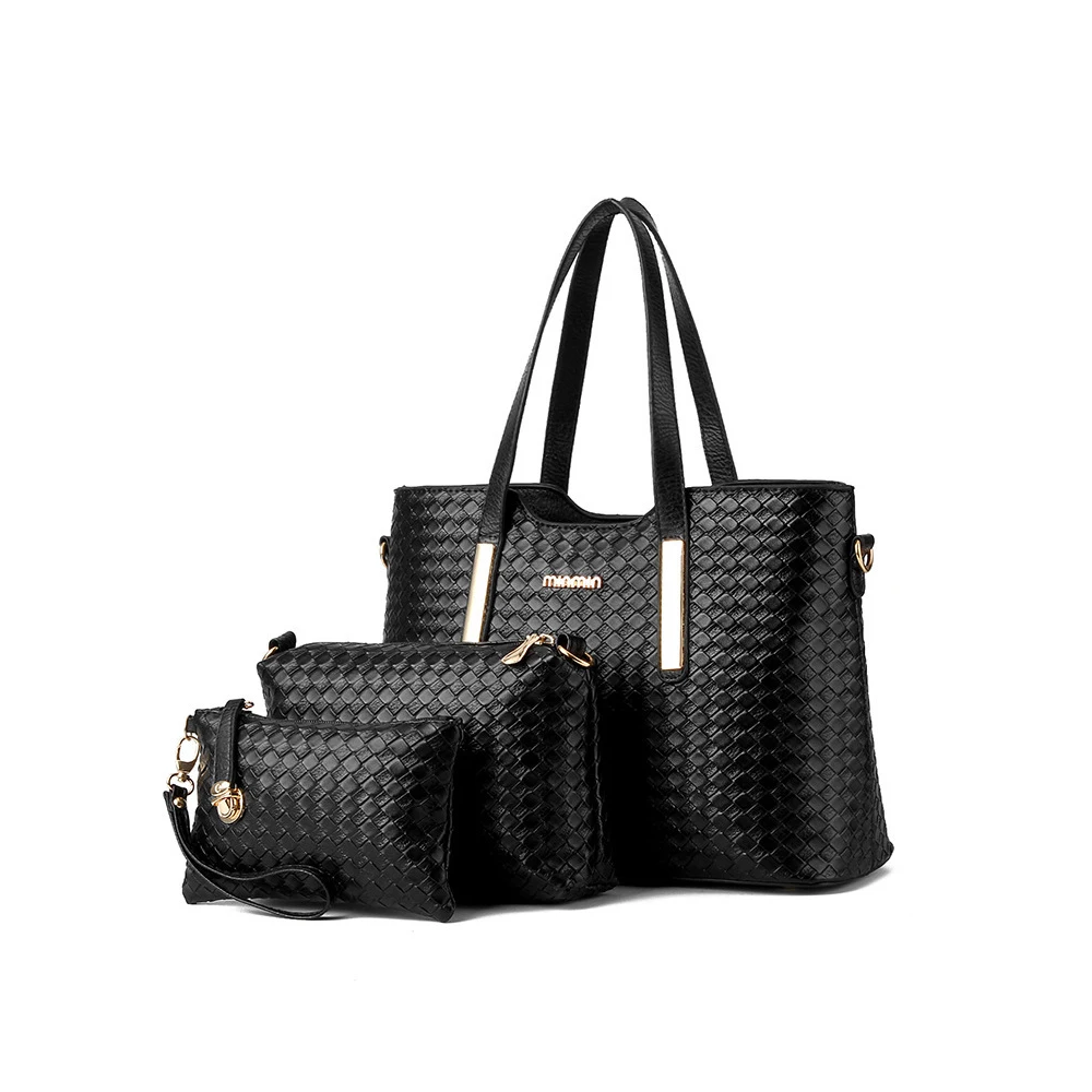 LZYMSZ elegance fashion classic ladies black leather formal woven pattern handbags sets 3 in 1 handbags
LZYMSZ elegance fashion classic ladies black leather formal woven pattern handbags sets 3 in 1 handbags