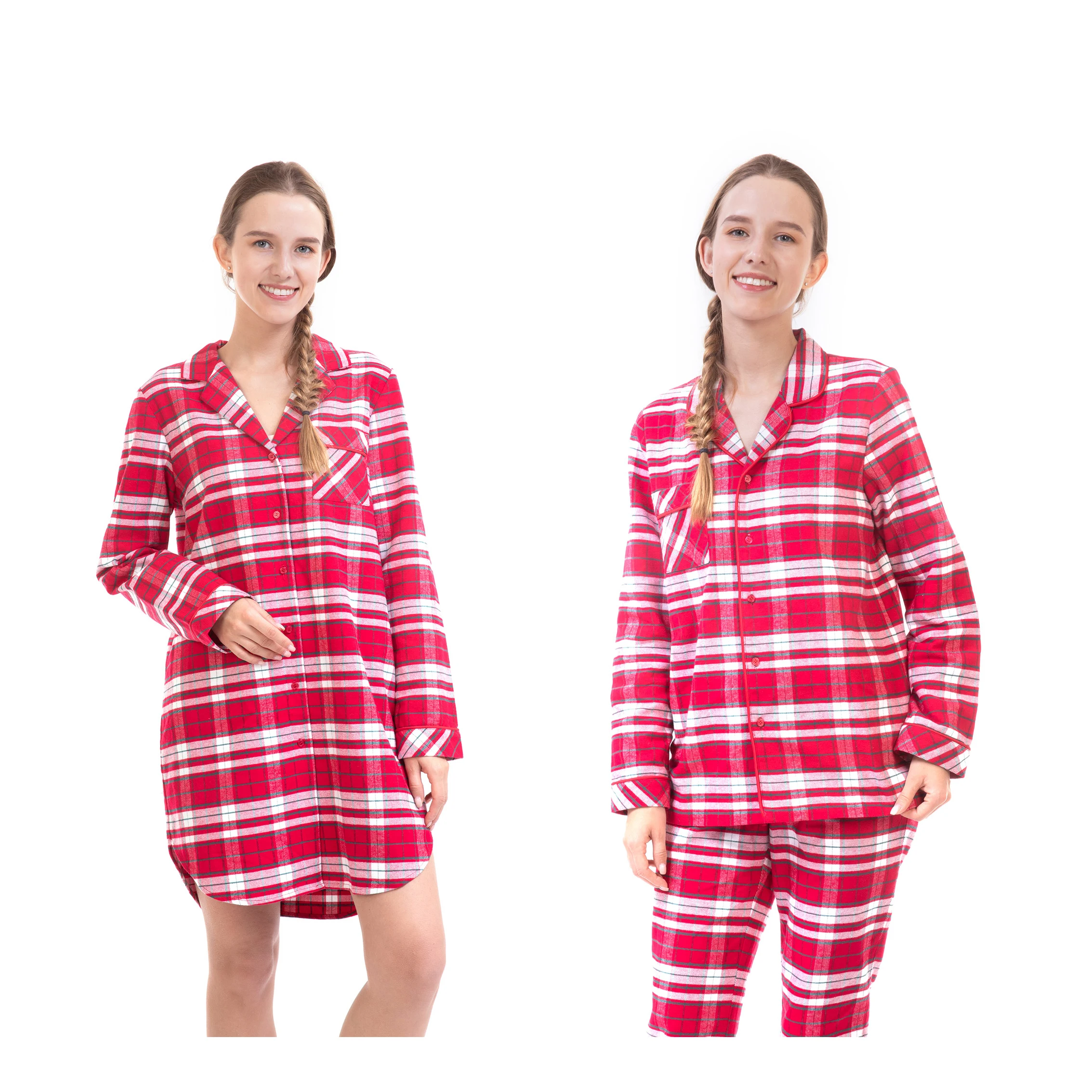 2021 Women Night Dress Sleepwear 100% Cotton Soft Warm Thick Flannel Plaid Cozy Cotton Sleepwear Women
2021 Women Night Dress Sleepwear 100% Cotton Soft Warm Thick Flannel Plaid Cozy Cotton Sleepwear Women