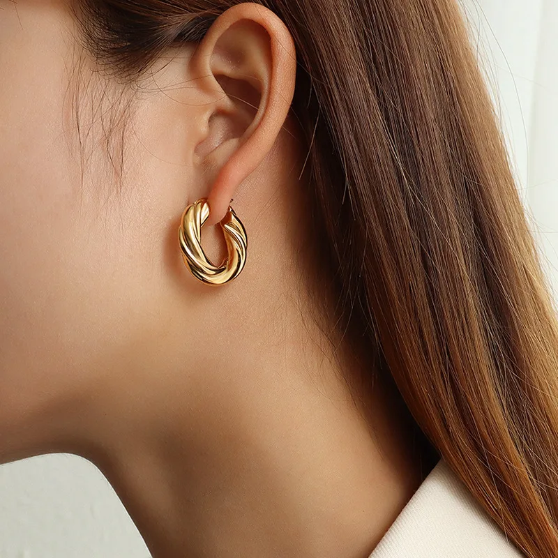 Brand Sense heavy Alien Hand Made 18K Gold Plated Earring Stud Titanium Steel Color Hoop Earrings
Brand Sense heavy Alien Hand Made 18K Gold Plated Earring Stud Titanium Steel Color Hoop Earrings