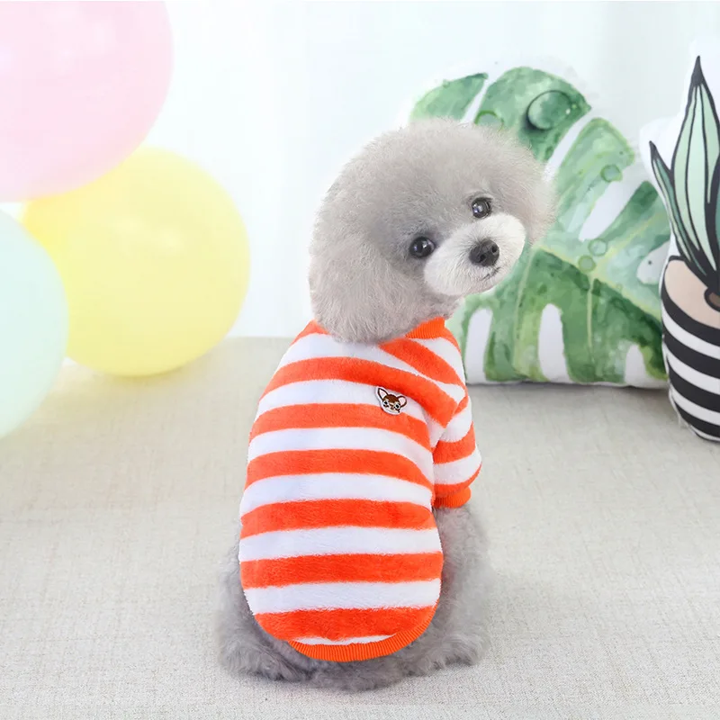 Fleece Warm Dog Clothes Orange Stripes Pet Clothes
Fleece Warm Dog Clothes Orange Stripes Pet Clothes