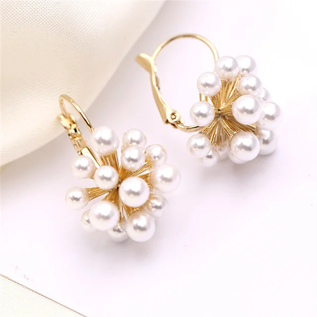 Personality Retro Gold Antique Bronze Plated Flower Shape Pearl Hook Earrings for Women
Personality Retro Gold Antique Bronze Plated Flower Shape Pearl Hook Earrings for Women