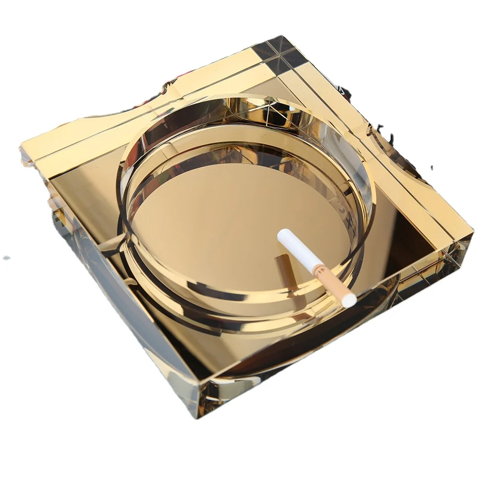 Mfashion Indoor and outdoor Gold square crystal ashtray glass ash tray custom, Mixed
Mfashion Indoor and outdoor Gold square crystal ashtray glass ash tray custom, Mixed