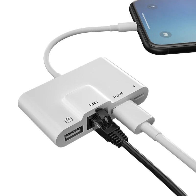 Multi-Function Smart Lightening Usb 3.0 To Sata Type-C Connector Splitter Adapter Rj45, White
Multi-Function Smart Lightening Usb 3.0 To Sata Type-C Connector Splitter Adapter Rj45, White