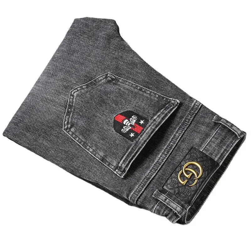High-Grade Fallr Stretch Small Straight Cylinder Slim Youth Embroidery Youth Black Men's Jeans
High-Grade Fallr Stretch Small Straight Cylinder Slim Youth Embroidery Youth Black Men's Jeans