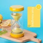 Fresh Fruit Picture Decorative Acrylic Sand Timer 15 30 Minutes Glass Hourglass