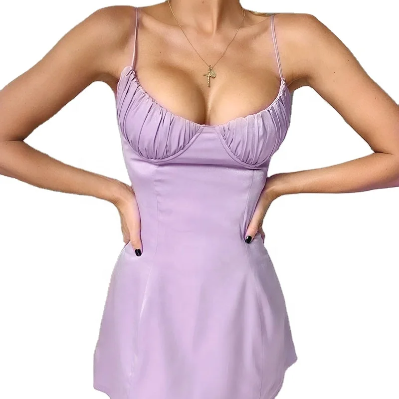 2020 Wholesale Summer Women Bodycon Backless Spaghetti Strap Sleeveless Night Sexy Mini Dresses, Pink/purple
2020 Wholesale Summer Women Bodycon Backless Spaghetti Strap Sleeveless Night Sexy Mini Dresses, Pink/purple