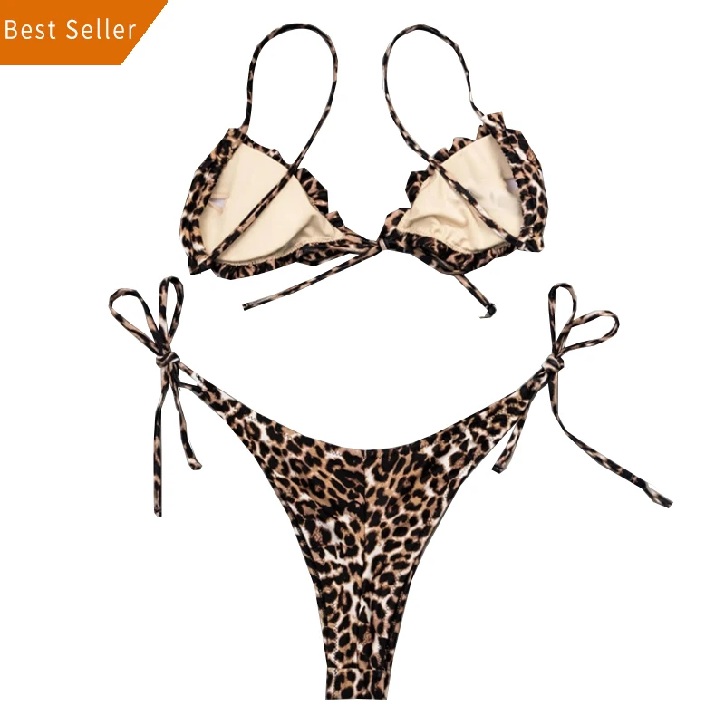 Sexy Bandage Swimsuit Leopard Print Corss Bikini Women Push Up 2 Pieces Swimwear 2021 Bathing Suits String Bikini Female
Sexy Bandage Swimsuit Leopard Print Corss Bikini Women Push Up 2 Pieces Swimwear 2021 Bathing Suits String Bikini Female