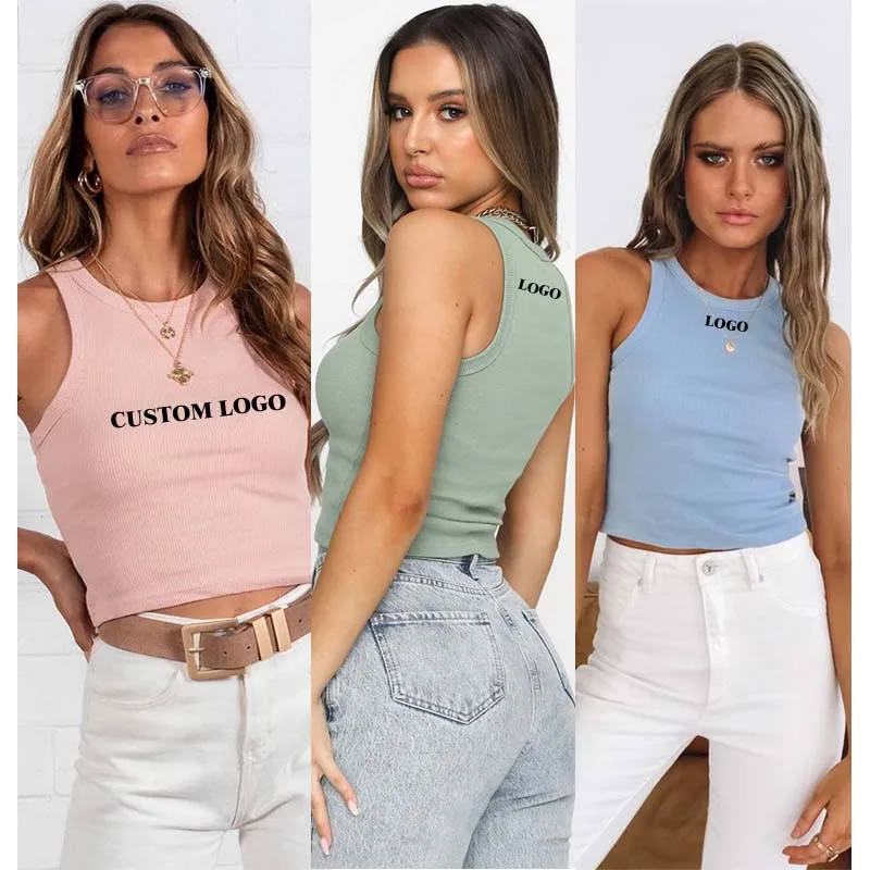 Free Shipping ladies clothing outfits sleeveless knit crop tops t-shirts women casual wear hot selling crop top
Free Shipping ladies clothing outfits sleeveless knit crop tops t-shirts women casual wear hot selling crop top