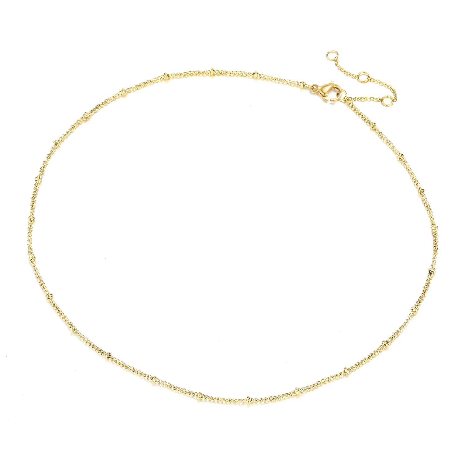 Minimalist Bead Choker Jewelry Necklace Adjustable 316L Stainless Steel Gold Plated Necklace Choker for Girls, Silver/gold/rose gold
Minimalist Bead Choker Jewelry Necklace Adjustable 316L Stainless Steel Gold Plated Necklace Choker for Girls, Silver/gold/rose gold