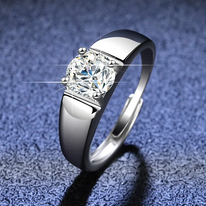 Men Classic Engagement Ring Silver 925 Original Diamond Test Past Brilliant Cut Gemstone D Color Moissanite Wedding Rings Gift
Men Classic Engagement Ring Silver 925 Original Diamond Test Past Brilliant Cut Gemstone D Color Moissanite Wedding Rings Gift