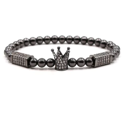 Hots Selling Men Retro Metal Beads CZ Charm Crown Bracelet Luxury Micro Inlaid Zirconia Crown Bracelet
Hots Selling Men Retro Metal Beads CZ Charm Crown Bracelet Luxury Micro Inlaid Zirconia Crown Bracelet