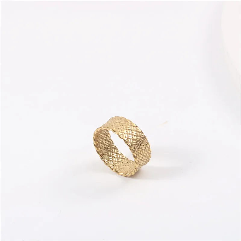 New Trendy Geometric Woven Texture Wide Ring Simple Golden Minimalist Fashion Textured Stacking Ring Unisex Jewelry 2020
New Trendy Geometric Woven Texture Wide Ring Simple Golden Minimalist Fashion Textured Stacking Ring Unisex Jewelry 2020