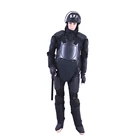 Police black stab resistant anti riot gear suit supplier