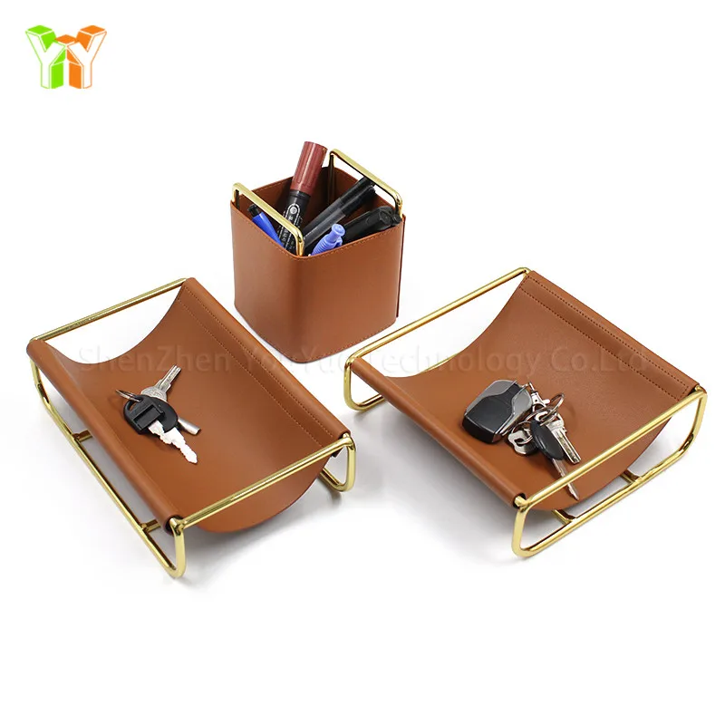 Modern Storage Holder PU Leather Mens Valet Tray Magazine Holder with Metal Frame, Brown,off-white,blue,orange,black & custom
Modern Storage Holder PU Leather Mens Valet Tray Magazine Holder with Metal Frame, Brown,off-white,blue,orange,black & custom