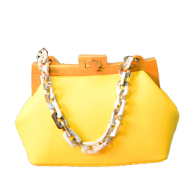 Luxury Women Handbags Acrylic Chain Bag Wooden Clip Crossbody Bag Pu Leather Designer Hand Bags Sac a main
Luxury Women Handbags Acrylic Chain Bag Wooden Clip Crossbody Bag Pu Leather Designer Hand Bags Sac a main