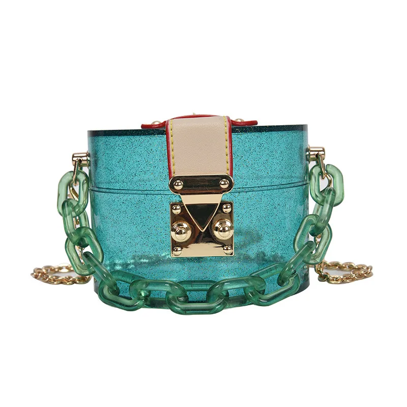 Summer new style fashion Mini Acrylic handbag box women girls shoulder crossbody bag Acrylic chain jewelry box metal chain strap
Summer new style fashion Mini Acrylic handbag box women girls shoulder crossbody bag Acrylic chain jewelry box metal chain strap