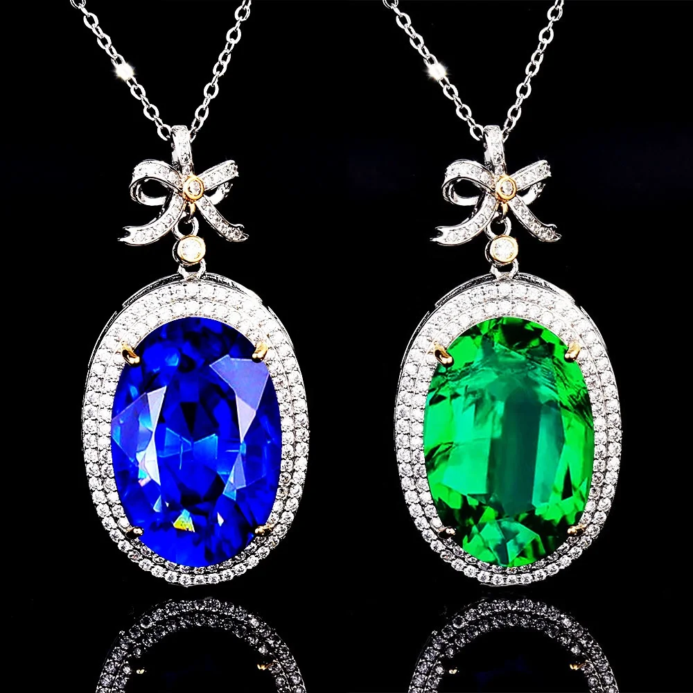Fashion Elegant Necklace Europe America Luxury Jewelry Charm Bow Big Oval Zircon Pendant Women's Wedding Party Ornaments Chain, Customized color
Fashion Elegant Necklace Europe America Luxury Jewelry Charm Bow Big Oval Zircon Pendant Women's Wedding Party Ornaments Chain, Customized color