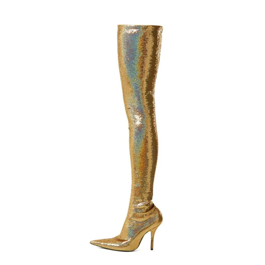 Autumn/winter stretch boots stiletto heel sequined fashion shoes for women pointed toe over the knee heel boots, Chinese red
Autumn/winter stretch boots stiletto heel sequined fashion shoes for women pointed toe over the knee heel boots, Chinese red