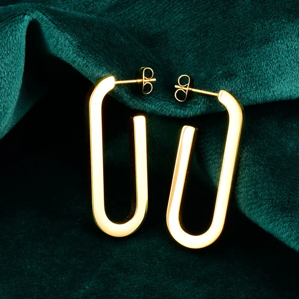 Fashion Punk Geometric Earrings Color Gold Stainless Steel Brooch Big Geometry U Shape Earrings Jewelry For Women
Fashion Punk Geometric Earrings Color Gold Stainless Steel Brooch Big Geometry U Shape Earrings Jewelry For Women