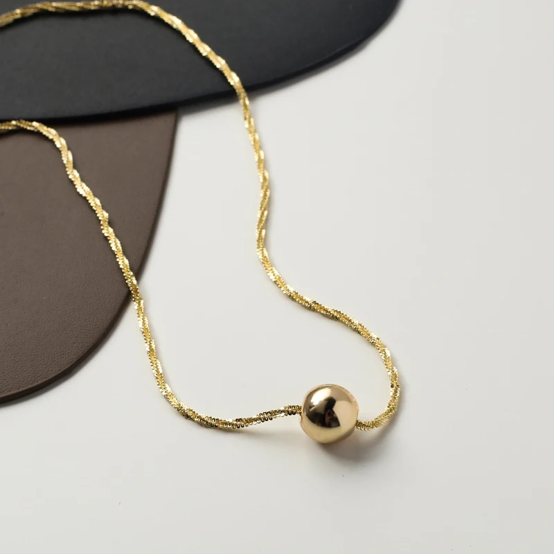 Vershal B-31 New Arrival 18k Gold Plated Minimalist Gold Beads Pendant Necklace For Women
Vershal B-31 New Arrival 18k Gold Plated Minimalist Gold Beads Pendant Necklace For Women