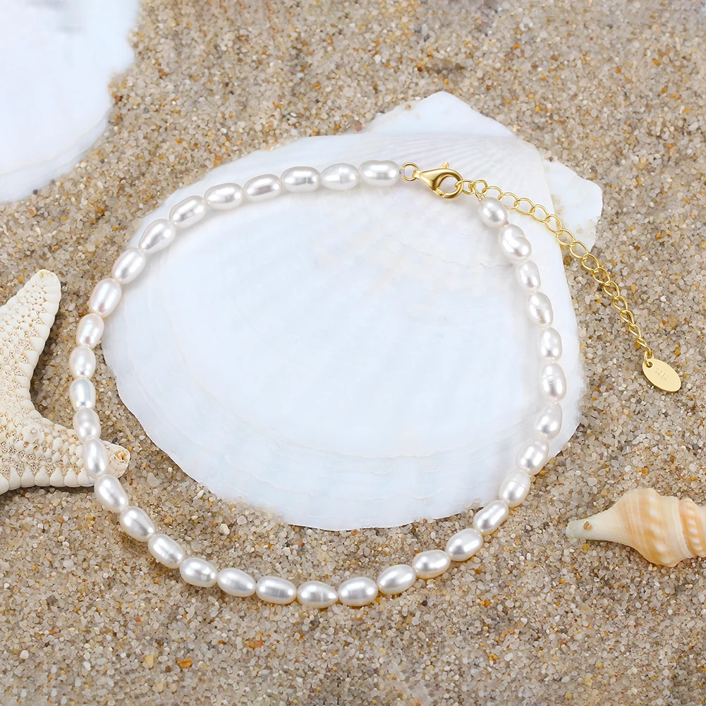 Jiangyuan New Arrival 925 Sterling Silver Gold Natural Freshwater Pearls Chain Anklet Beach Adjustable Chain Anklet Foot Jewelry
Jiangyuan New Arrival 925 Sterling Silver Gold Natural Freshwater Pearls Chain Anklet Beach Adjustable Chain Anklet Foot Jewelry