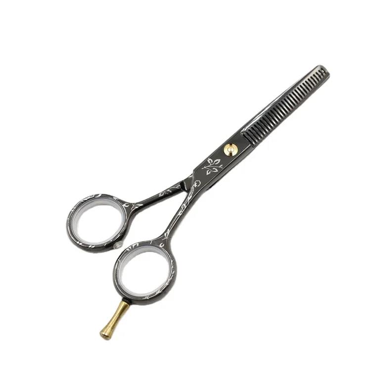 Korean professional black pattern shears iron top scissors and haircuts, Black color
Korean professional black pattern shears iron top scissors and haircuts, Black color