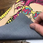 Dye sublimation digital print fabric 290gsm background wall Grey back display fabric