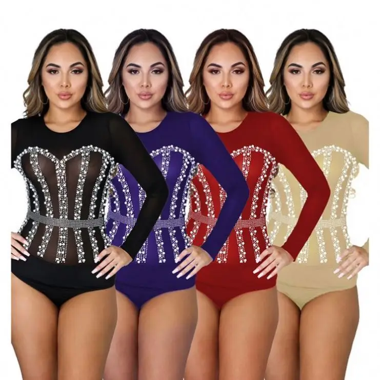MISSMOEN Best Design 2021 Long Sleeve Mesh Women Fashion Clothing Jumpsuit Women One Piece Bodysuit
MISSMOEN Best Design 2021 Long Sleeve Mesh Women Fashion Clothing Jumpsuit Women One Piece Bodysuit