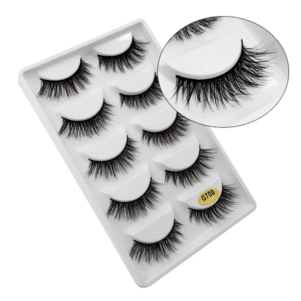 G700 5 pairs 3D mink eyelashes natural long false eyelashes 1cm-1.5cm Dramatic Volume eyelash extension Makeup cilios
G700 5 pairs 3D mink eyelashes natural long false eyelashes 1cm-1.5cm Dramatic Volume eyelash extension Makeup cilios