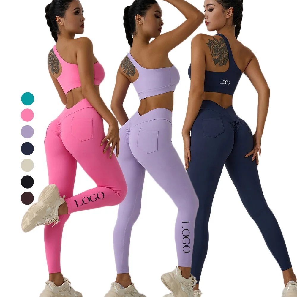 Joyyoung Custom Yoga One Shoulder Beauty Back Sport Bra Quick-Drying Pocket Leggings Gym Fitness Set for Women
Joyyoung Custom Yoga One Shoulder Beauty Back Sport Bra Quick-Drying Pocket Leggings Gym Fitness Set for Women