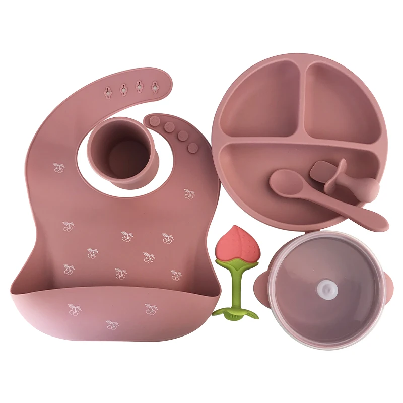 Kid Silicone Baby Feeding Set Bowl Plate Water Cup Spoon Bib Dinnerware Tableware Baby 7 Pieces Sets, Pantone color kid suction plate mat
Kid Silicone Baby Feeding Set Bowl Plate Water Cup Spoon Bib Dinnerware Tableware Baby 7 Pieces Sets, Pantone color kid suction plate mat