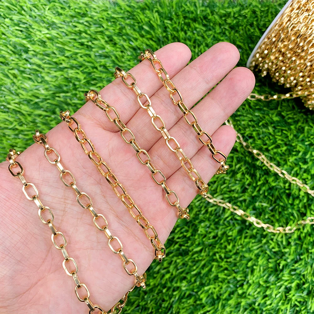 Jewelry chain Delicate Copper Gold Plated Fine Chain Link Chains For Necklace/Bracelet Making Support Wholesale Supply
Jewelry chain Delicate Copper Gold Plated Fine Chain Link Chains For Necklace/Bracelet Making Support Wholesale Supply