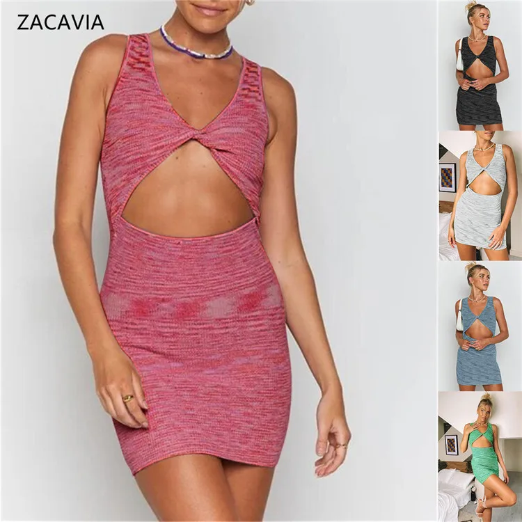 ZACAVIA Women's New Knit Dress Sexy V Collar Skirt Stripes Arm Girder Skirt, As picture
ZACAVIA Women's New Knit Dress Sexy V Collar Skirt Stripes Arm Girder Skirt, As picture