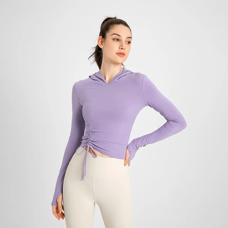 High Quality Fashion Yoga Tops Skin-friendly Long Sleeve Crop Top Gym Hooded Long Sleeve Running Shirt Women
High Quality Fashion Yoga Tops Skin-friendly Long Sleeve Crop Top Gym Hooded Long Sleeve Running Shirt Women