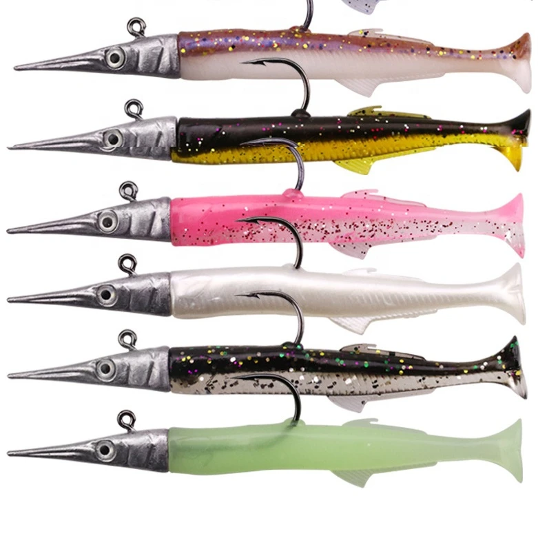 KY Soft Fishing Lure With Lead Head Hook 11cm 40g T Tail Soft Bait Fish Lead Head With Soft Body, 8 colors
KY Soft Fishing Lure With Lead Head Hook 11cm 40g T Tail Soft Bait Fish Lead Head With Soft Body, 8 colors