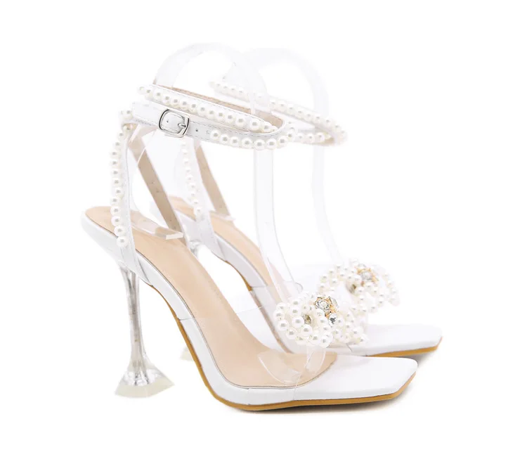 Hot Selling Sexy Lady Sandals Plus Size White High Heel Open Toe Rhinestone Ankle Pearl Belt Buckle Shoes Women Sandal
Hot Selling Sexy Lady Sandals Plus Size White High Heel Open Toe Rhinestone Ankle Pearl Belt Buckle Shoes Women Sandal