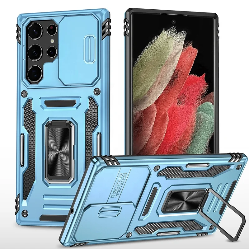Luxury TPU PC Combo 3 in 1 Mobile Phone Accessories Back Cover for Samsung Galaxy S21 S22 S23 S23 Ultra with Ring Holder
Luxury TPU PC Combo 3 in 1 Mobile Phone Accessories Back Cover for Samsung Galaxy S21 S22 S23 S23 Ultra with Ring Holder