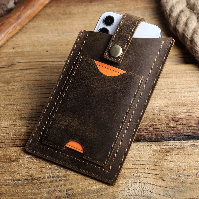 SIKAI Crazy Horse Vintage Handmade Loop Holster Mobile Phone Cover Case Genuine Leather Cellphone Belt Waist Bag For Men
SIKAI Crazy Horse Vintage Handmade Loop Holster Mobile Phone Cover Case Genuine Leather Cellphone Belt Waist Bag For Men