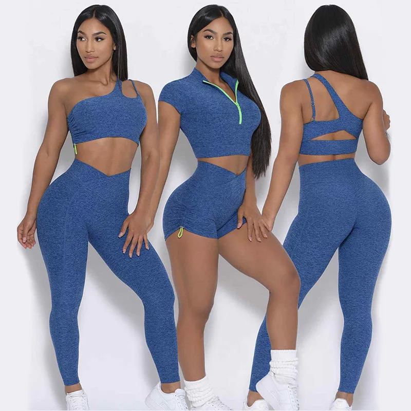 Customized 4pcs yoga running leggings fitness T shirt Bra workout shorts Yoga Pants Long Sleeve sports suit gym sets
Customized 4pcs yoga running leggings fitness T shirt Bra workout shorts Yoga Pants Long Sleeve sports suit gym sets